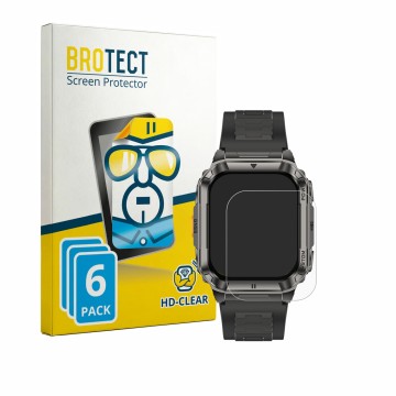 Vorderseite einer Produktverpackung mit dem Markenlogo BROTECT. Daneben ist das Gerät Ulefone Armor Watch Ultra mit dem zugehö
