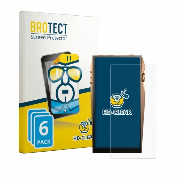 Vorderseite einer Produktverpackung mit dem Markenlogo BROTECT. Daneben ist das Gerät Astell&Kern A&ultima SP4000 mit dem zuge
