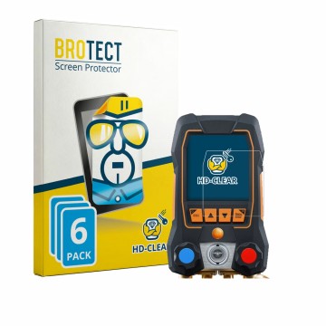 Face avant d’un emballage produit avec le logo de la marque BROTECT. À côté, l’appareil Testo 558s est représenté avec la prot