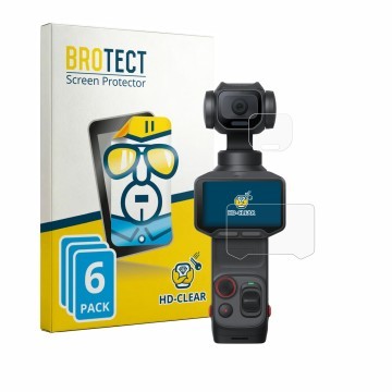 Front side of a product packaging with the brand logo BROTECT. Next to it is the device Insta360 Luna Pro (Display + Lens) sho