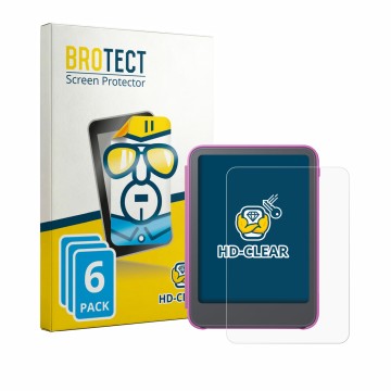 Parte frontale di una confezione del prodotto con il logo del marchio BROTECT. Accanto è raffigurato il dispositivo Amazon Kin
