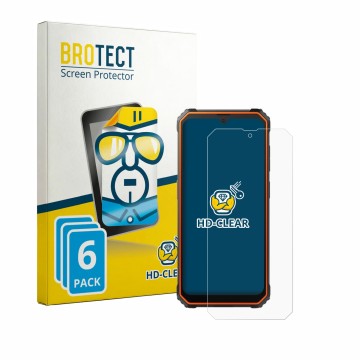 Vorderseite einer Produktverpackung mit dem Markenlogo BROTECT. Daneben ist das Gerät Blackview BV4800 Pro mit dem zugehörigen