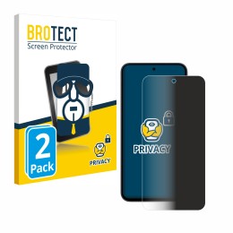 Parte frontal de un envase de producto con el logotipo de la marca BROTECT. Al lado se muestra el dispositivo Samsung Galaxy A