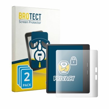 Parte frontal de un envase de producto con el logotipo de la marca BROTECT. Al lado se muestra el dispositivo Boox Leaf 5 con 