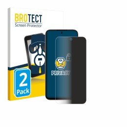 Parte frontal de un envase de producto con el logotipo de la marca BROTECT. Al lado se muestra el dispositivo Oppo A6 con su p