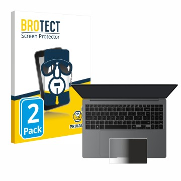 Vorderseite einer Produktverpackung mit dem Markenlogo BROTECT. Daneben ist das Gerät Samsung Galaxy Book5 Pro 16