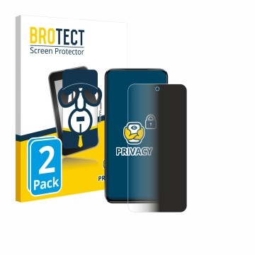 Front side of a product packaging with the brand logo BROTECT. Next to it is the device Oukitel C68 Plus shown with the corres