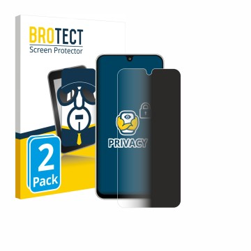 Parte frontale di una confezione del prodotto con il logo del marchio BROTECT. Accanto è raffigurato il dispositivo Samsung Ga