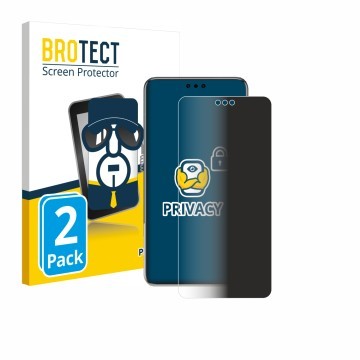 Front side of a product packaging with the brand logo BROTECT. Next to it is the device Huawei Mate 60 Pro Plus shown with the