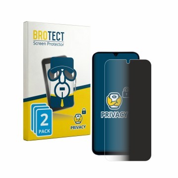 Face avant d’un emballage produit avec le logo de la marque BROTECT. À côté, l’appareil Xiaomi Redmi 15A 5G est représenté ave