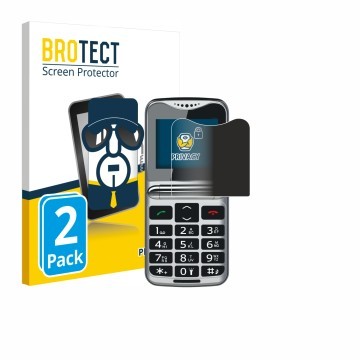 Vorderseite einer Produktverpackung mit dem Markenlogo BROTECT. Daneben ist das Gerät bea-fon Fold 10 LTE mit dem zugehörigen 