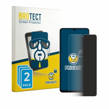 Vorderseite einer Produktverpackung mit dem Markenlogo BROTECT. Daneben ist das Gerät ZTE Blade A56 mit dem zugehörigen Displa