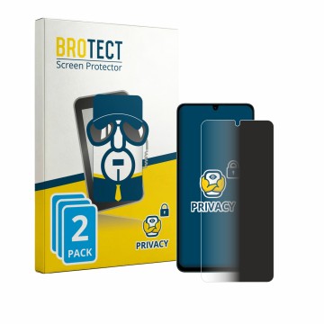 Vorderseite einer Produktverpackung mit dem Markenlogo BROTECT. Daneben ist das Gerät ZTE Blade A36 mit dem zugehörigen Displa