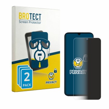 Parte frontal de un envase de producto con el logotipo de la marca BROTECT. Al lado se muestra el dispositivo Redmi R70 5G con