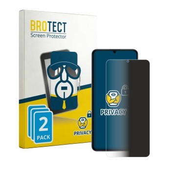 Parte frontal de un envase de producto con el logotipo de la marca BROTECT. Al lado se muestra el dispositivo realme Note 80 c