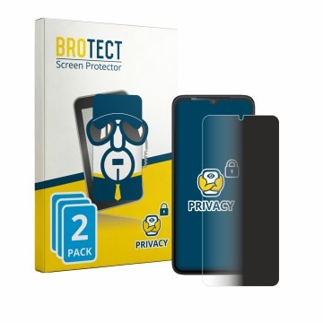 Parte frontal de un envase de producto con el logotipo de la marca BROTECT. Al lado se muestra el dispositivo TCL K70 SE con s