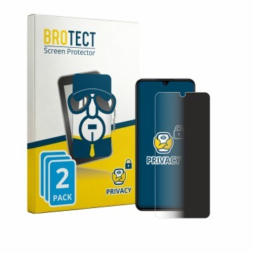 Parte frontale di una confezione del prodotto con il logo del marchio BROTECT. Accanto è raffigurato il dispositivo Xiaomi Red