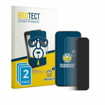 Front side of a product packaging with the brand logo BROTECT. Next to it is the device Honor 600 Pro shown with the correspon