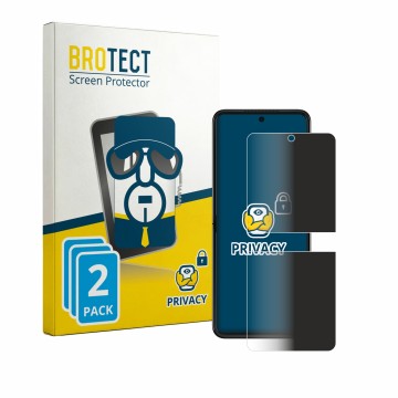 Face avant d’un emballage produit avec le logo de la marque BROTECT. À côté, l’appareil Motorola Razr 70 Plus est représenté a