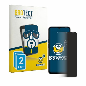 Parte frontale di una confezione del prodotto con il logo del marchio BROTECT. Accanto è raffigurato il dispositivo Blackview 