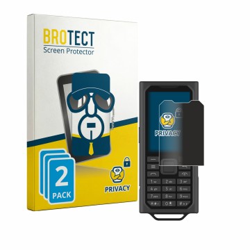 Front side of a product packaging with the brand logo BROTECT. Next to it is the device HMD Terra M shown with the correspondi
