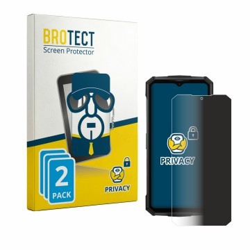 Parte frontal de un envase de producto con el logotipo de la marca BROTECT. Al lado se muestra el dispositivo Doogee Fire 7 Pr