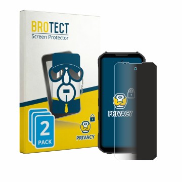 Front side of a product packaging with the brand logo BROTECT. Next to it is the device Doogee V Max LR shown with the corresp
