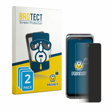 Vorderseite einer Produktverpackung mit dem Markenlogo BROTECT. Daneben ist das Gerät ingenico Axium DX8 mit dem zugehörigen D