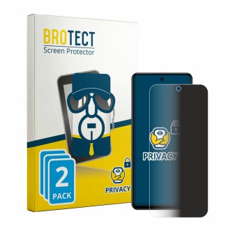 Vorderseite einer Produktverpackung mit dem Markenlogo BROTECT. Daneben ist das Gerät Infinix Hot 70 mit dem zugehörigen Displ