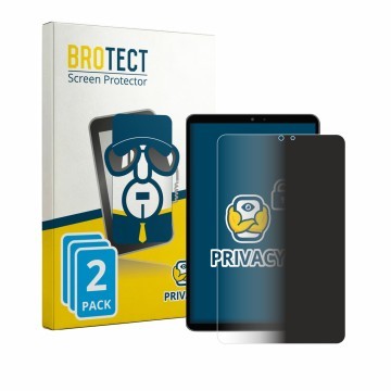 Front side of a product packaging with the brand logo BROTECT. Next to it is the device Alldocube iPlay 80 mini Pro shown with