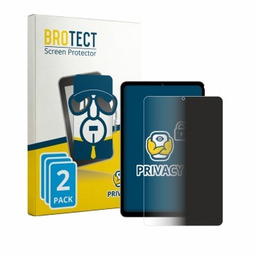 Parte frontal de un envase de producto con el logotipo de la marca BROTECT. Al lado se muestra el dispositivo Headwolf FPad 6 