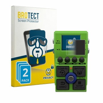Parte frontal de un envase de producto con el logotipo de la marca BROTECT. Al lado se muestra el dispositivo Zoom MS-90LP Plu