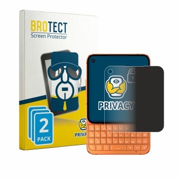 Parte frontale di una confezione del prodotto con il logo del marchio BROTECT. Accanto è raffigurato il dispositivo Unihertz T