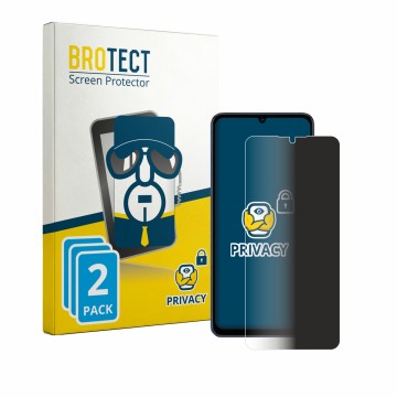 Parte frontal de un envase de producto con el logotipo de la marca BROTECT. Al lado se muestra el dispositivo Lava Bold N2 5G 