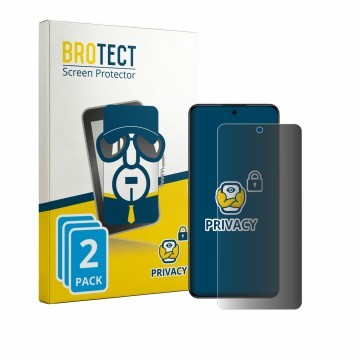 Parte frontal de un envase de producto con el logotipo de la marca BROTECT. Al lado se muestra el dispositivo Honor X8d con su