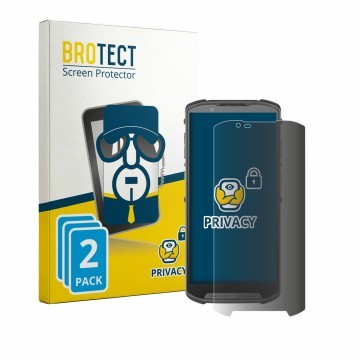 Front side of a product packaging with the brand logo BROTECT. Next to it is the device Newland MT95 Kambur Pro III shown with