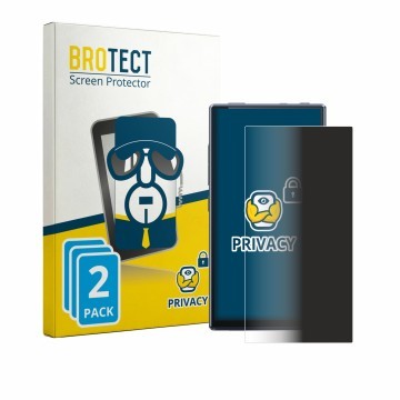 Parte frontale di una confezione del prodotto con il logo del marchio BROTECT. Accanto è raffigurato il dispositivo FiiO M33 R