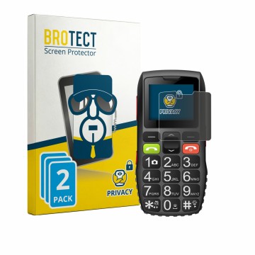 Front side of a product packaging with the brand logo BROTECT. Next to it is the device artfone C1 shown with the correspondin