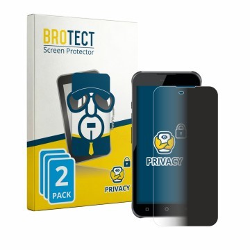 Front side of a product packaging with the brand logo BROTECT. Next to it is the device Bluebird VF550 shown with the correspo