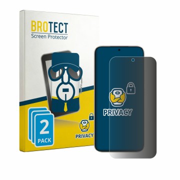 Front side of a product packaging with the brand logo BROTECT. Next to it is the device Honor X80 Pro Max shown with the corre