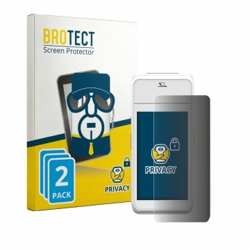 Parte frontale di una confezione del prodotto con il logo del marchio BROTECT. Accanto è raffigurato il dispositivo Pax A99 co