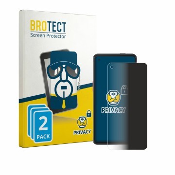 Front side of a product packaging with the brand logo BROTECT. Next to it is the device Samsung Galaxy XCover Pro (case-friend