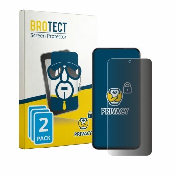 Front side of a product packaging with the brand logo BROTECT. Next to it is the device realme Narzo 100x shown with the corre