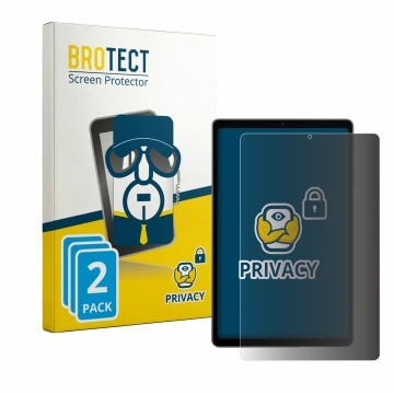 Parte frontal de un envase de producto con el logotipo de la marca BROTECT. Al lado se muestra el dispositivo Alldocube iPlay 