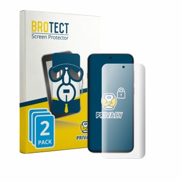 Front side of a product packaging with the brand logo BROTECT. Next to it is the device Vivo X500 Pro Max shown with the corre
