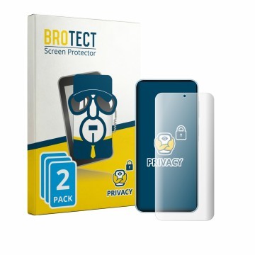 Parte frontal de un envase de producto con el logotipo de la marca BROTECT. Al lado se muestra el dispositivo Samsung Galaxy A