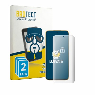 Front side of a product packaging with the brand logo BROTECT. Next to it is the device Honor Magic 9 Super shown with the cor