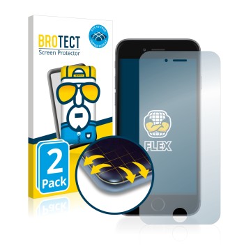 Parte frontale di una confezione del prodotto con il logo del marchio BROTECT. Accanto è raffigurato il dispositivo Apple iPho