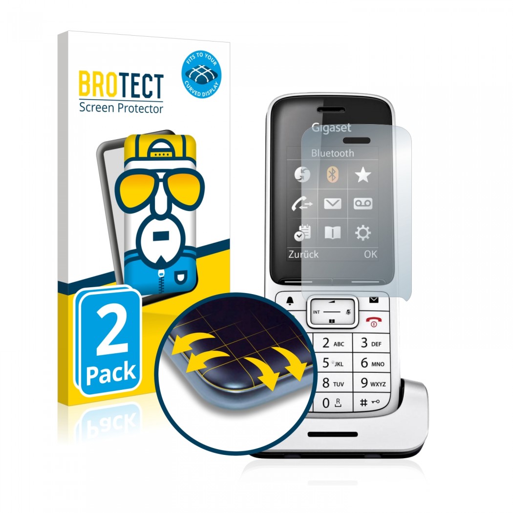 2x BROTECT Flex Full-Cover Protector de Pantalla Completa para Siemens Gigaset  SL450A Go | protectionfilms24.es