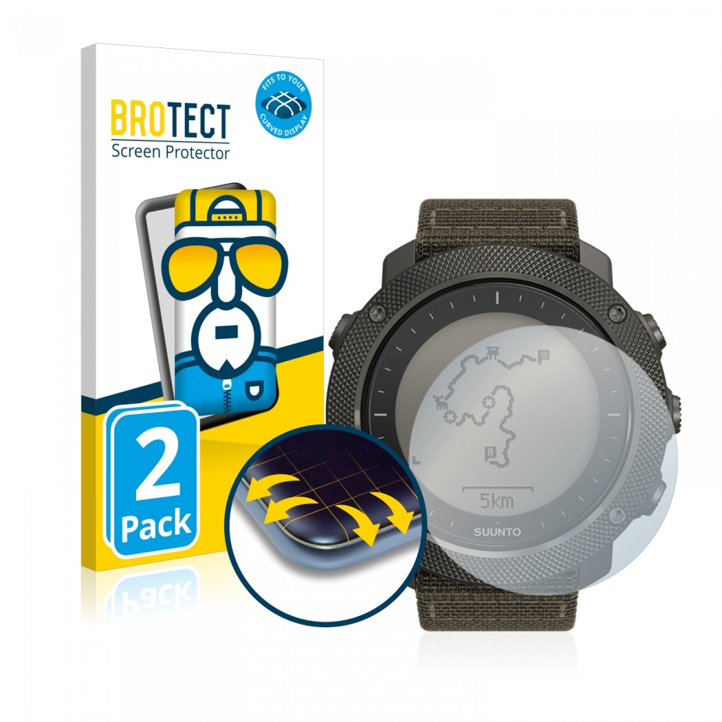 2x Brotect Flex Full Cover Screen Protector For Suunto Traverse Alpha Protectionfilms24 Com